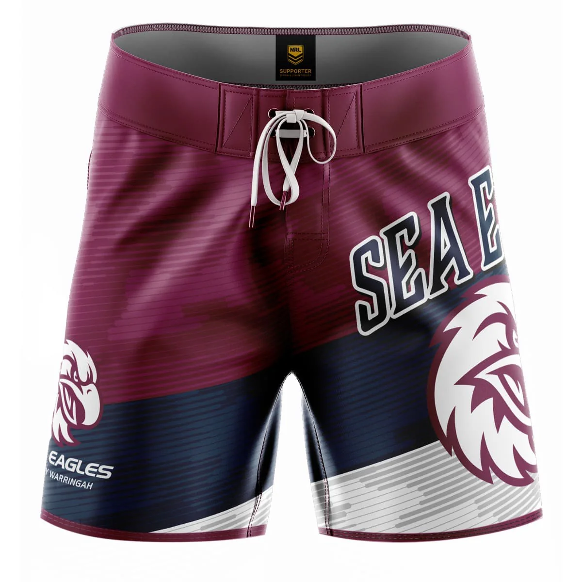 Manly Sea Eagles NRL Mens Barrel Board Shorts - Image 2