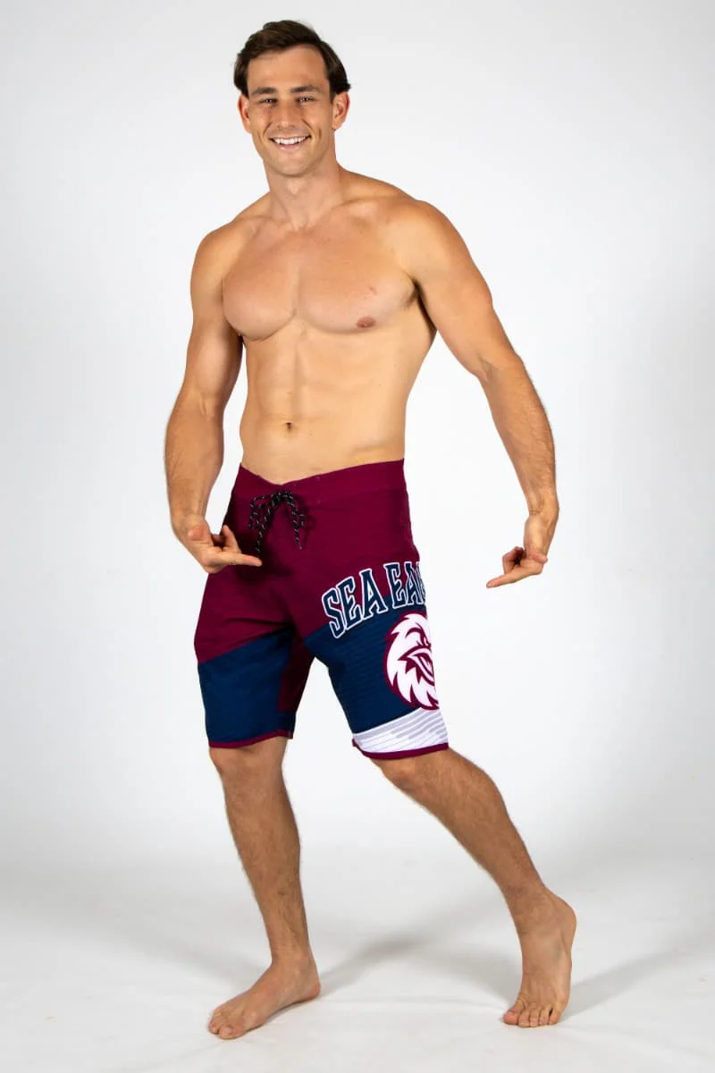 Manly Sea Eagles NRL Mens Barrel Board Shorts - Image 3