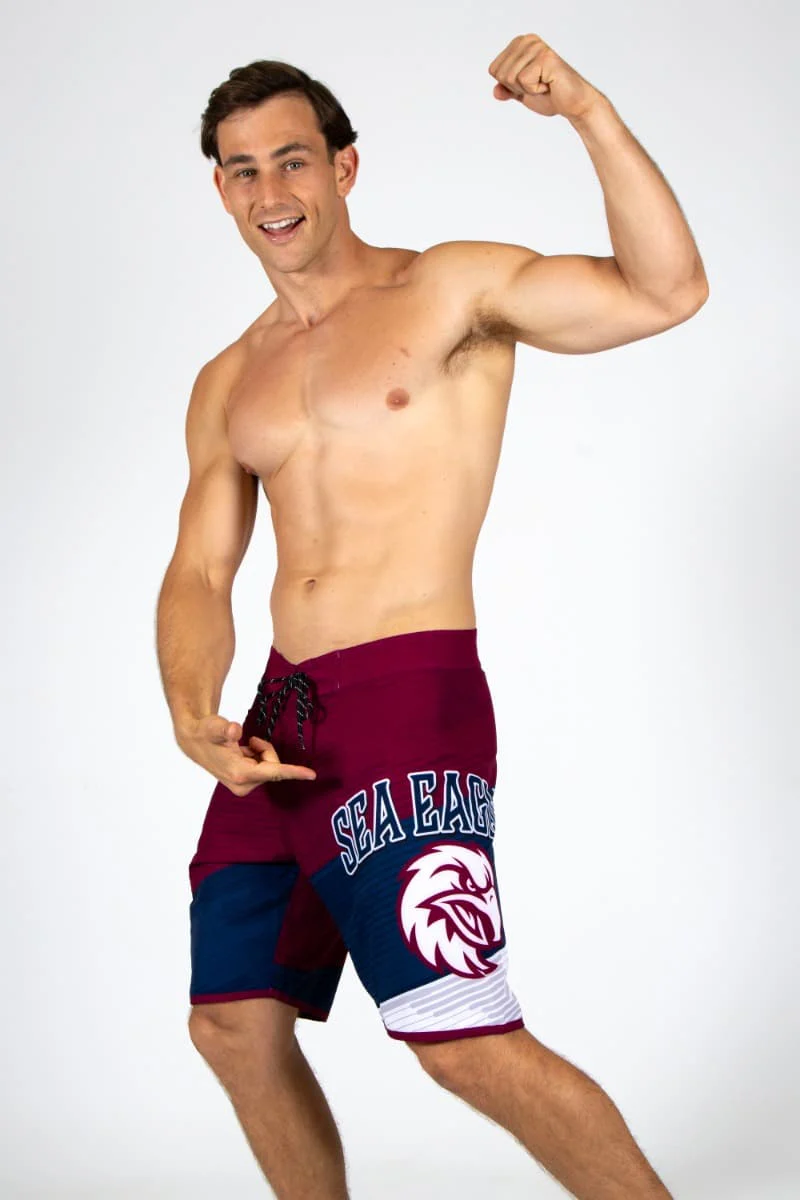 Manly Sea Eagles NRL Mens Barrel Board Shorts - Image 4