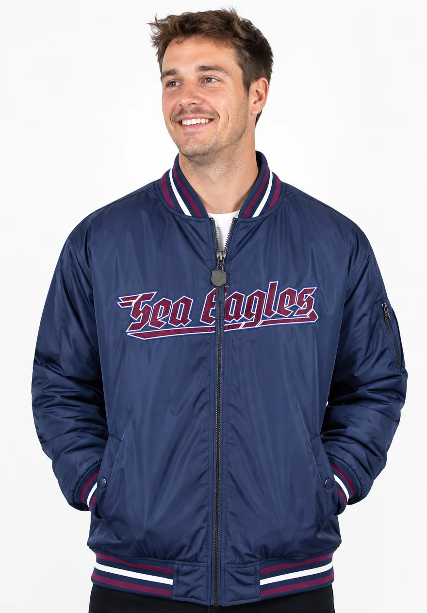 Manly Sea Eagles NRL Mens Bomber Jacket