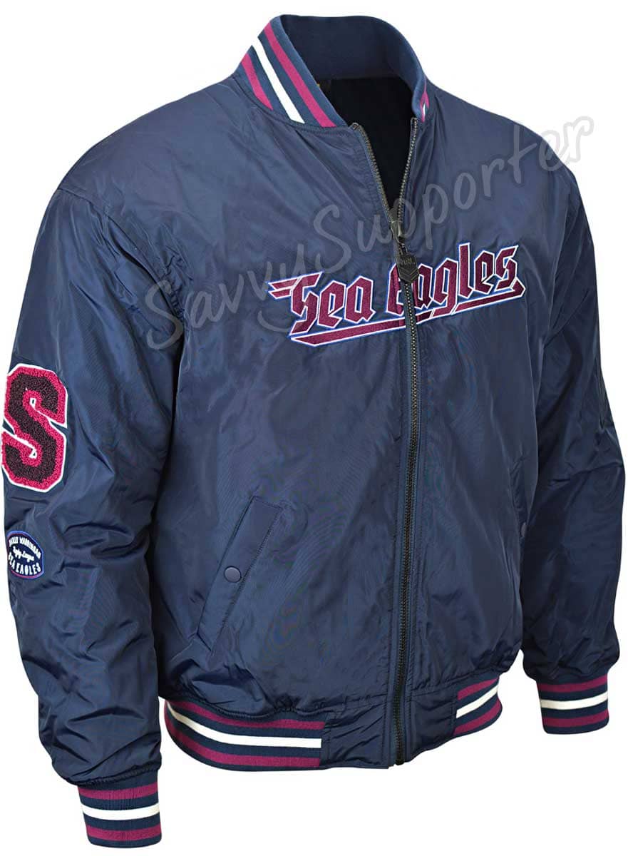 Manly Sea Eagles NRL Mens Bomber Jacket - Image 4