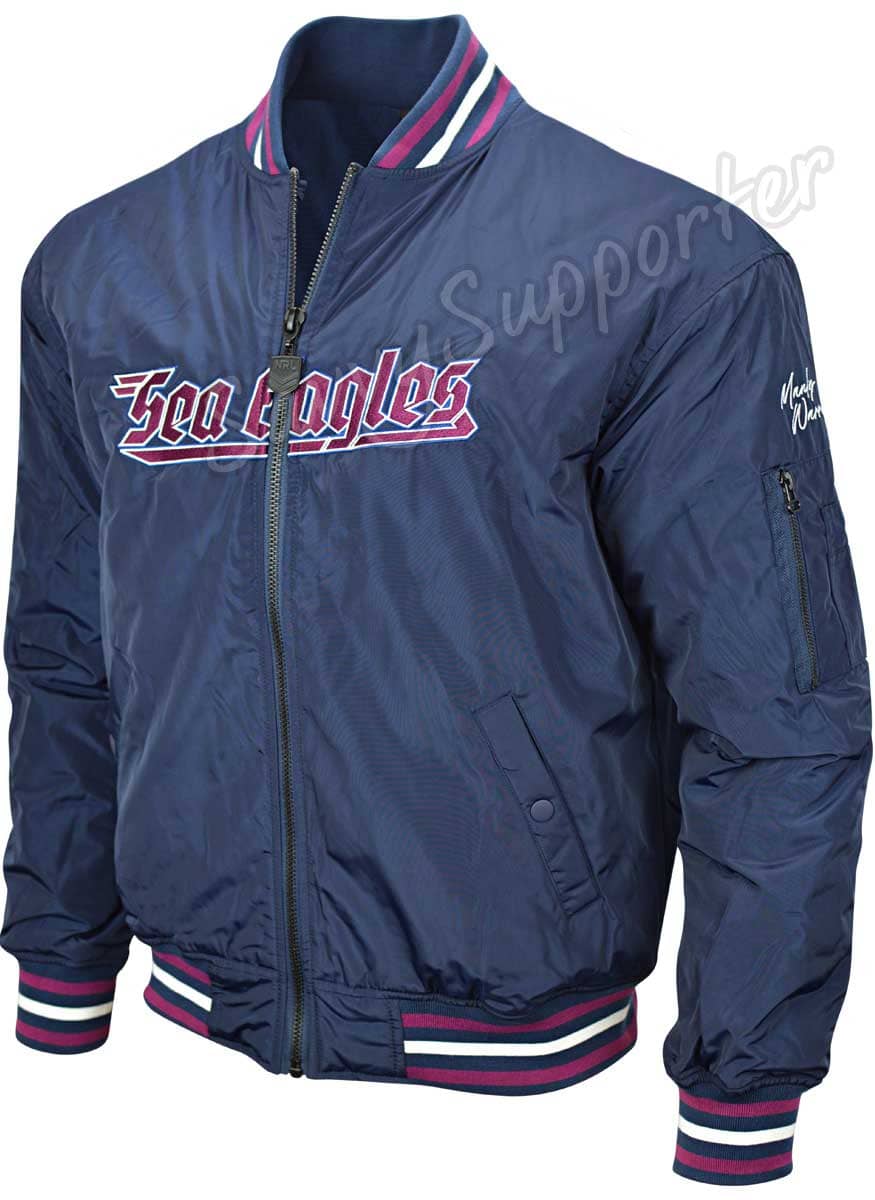 Manly Sea Eagles NRL Mens Bomber Jacket - Image 6
