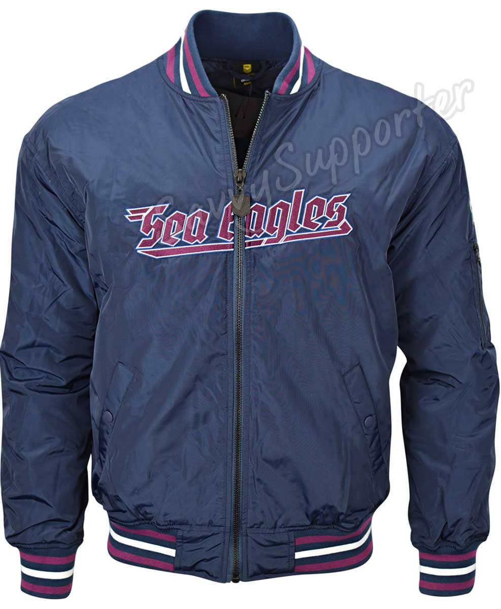 Manly Sea Eagles NRL Mens Bomber Jacket - Image 8