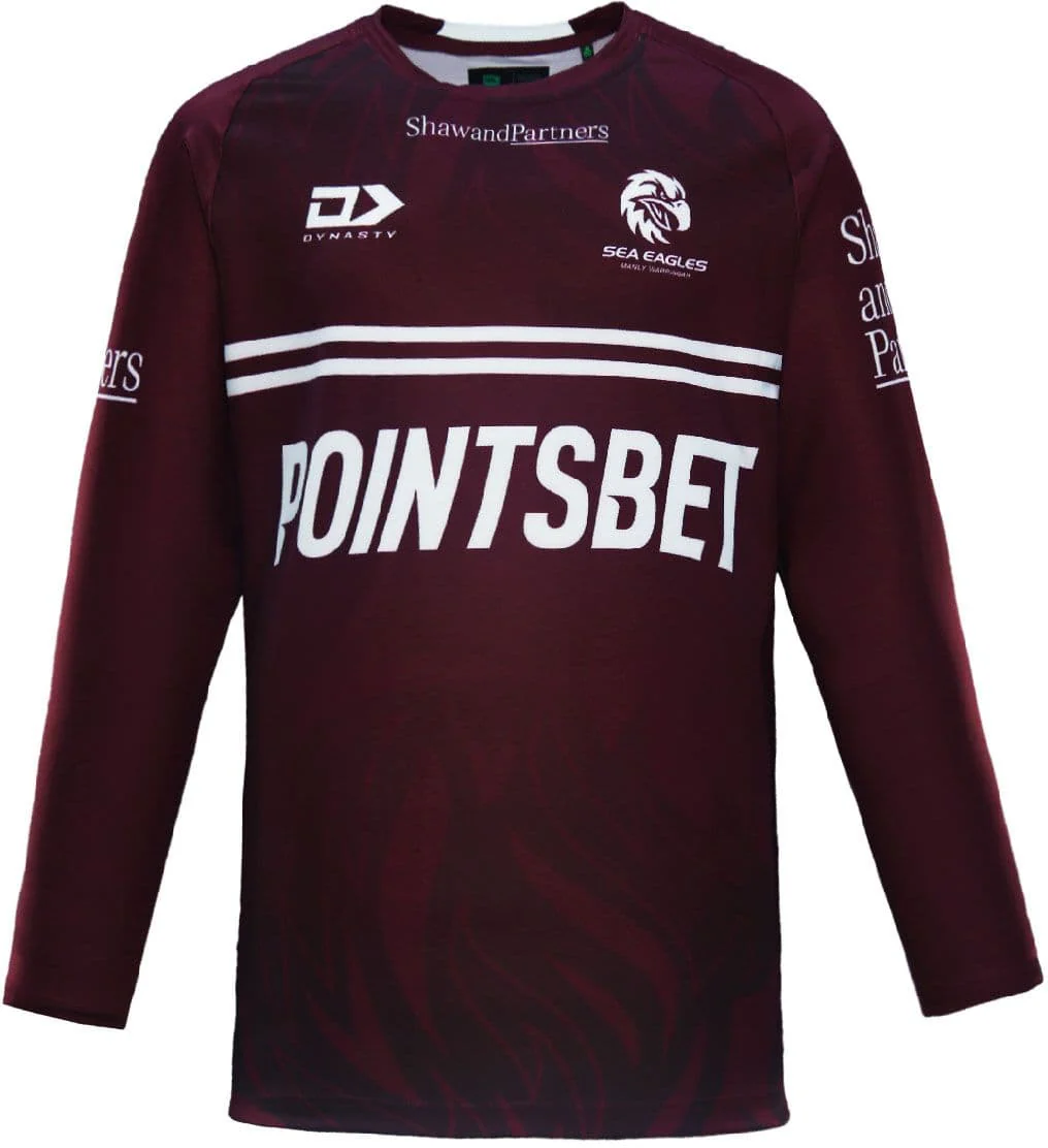 Manly Sea Eagles NRL Mens Long Sleeve Training Shirt