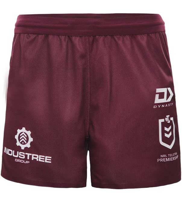 Manly Sea Eagles NRL Mens Maroon Away Shorts - Image 3