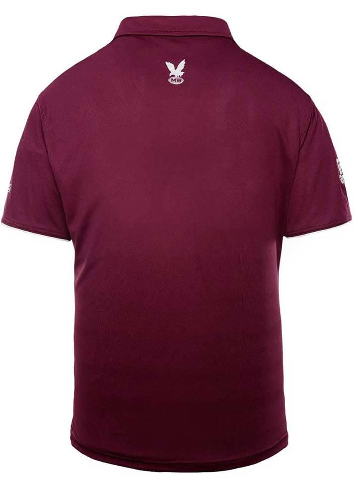 Manly Sea Eagles NRL Mens Maroon Media Polo Shirt - Image 4