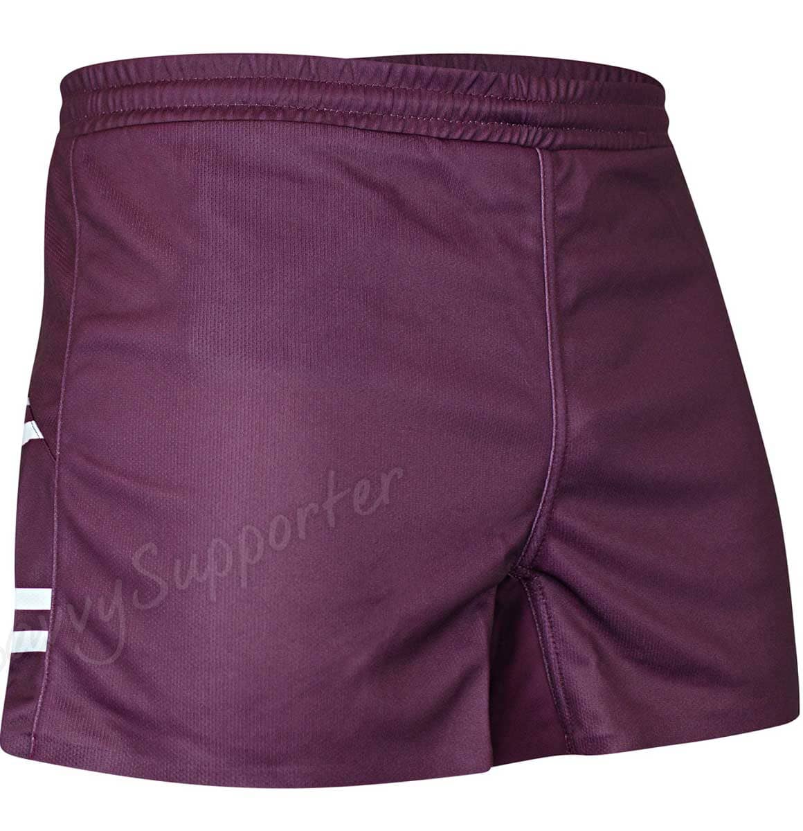 Manly Sea Eagles NRL Mens Players Maroon Away Shorts - Image 2