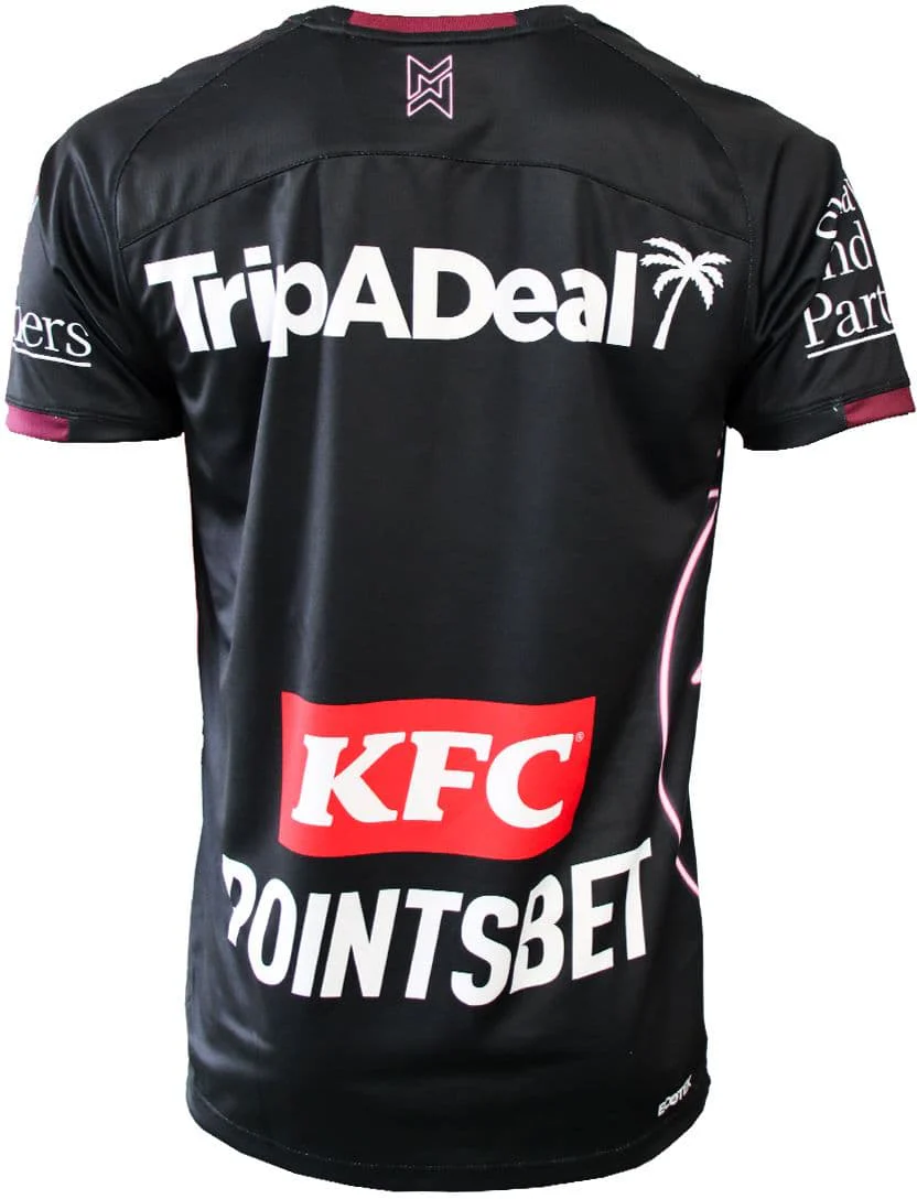 Manly Sea Eagles NRL Mens Warm Up Shirt - Image 4