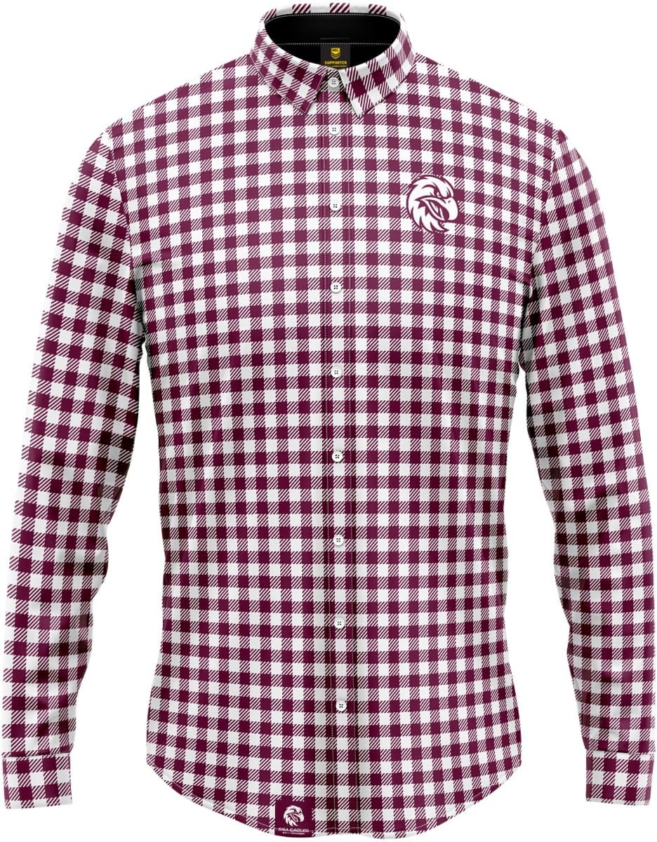 Manly Sea Eagles NRL Mens Dawson Business Shirt - Image 3