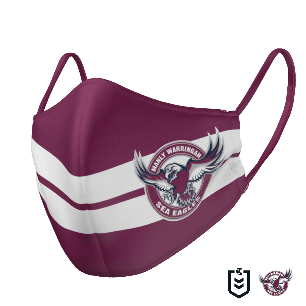 Manly Sea Eagles NRL Reversible Face Mask - Image 3