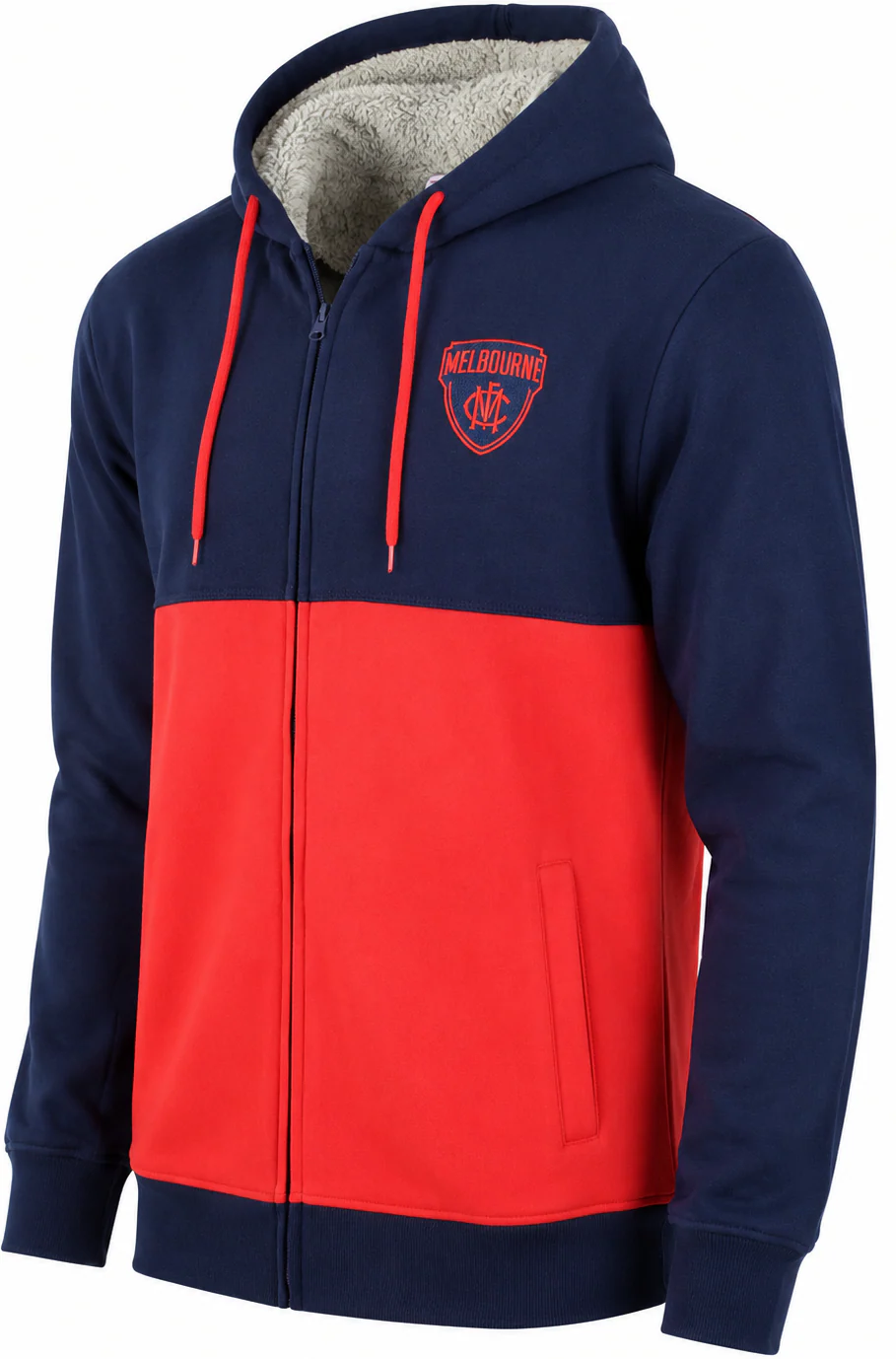 Melbourne Demons AFL Mens Fur Zip Hood