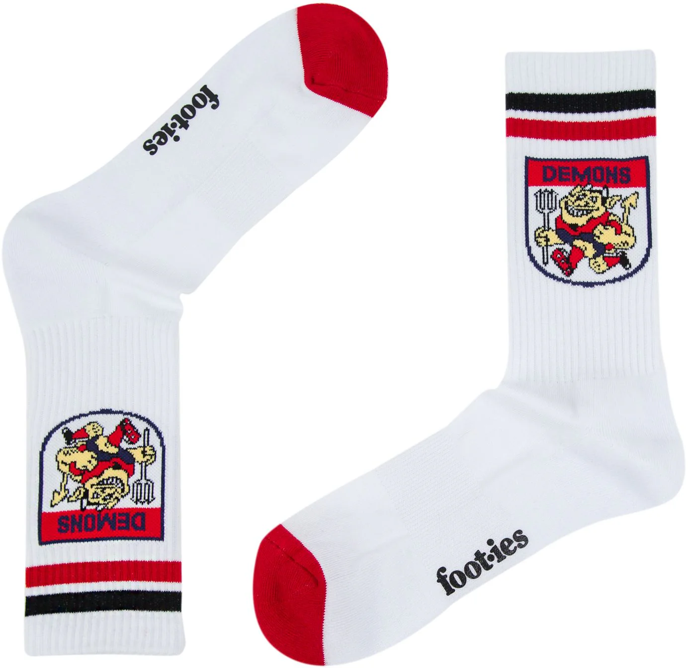 Melbourne Demons 2026 AFL Mens 8-13 Retro Sneaker Sock 2 Pack - Image 3