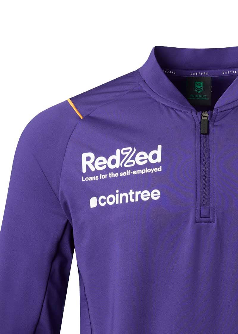 Melbourne Storm NRL Mens 1/4 Zip Training Shirt - Image 2