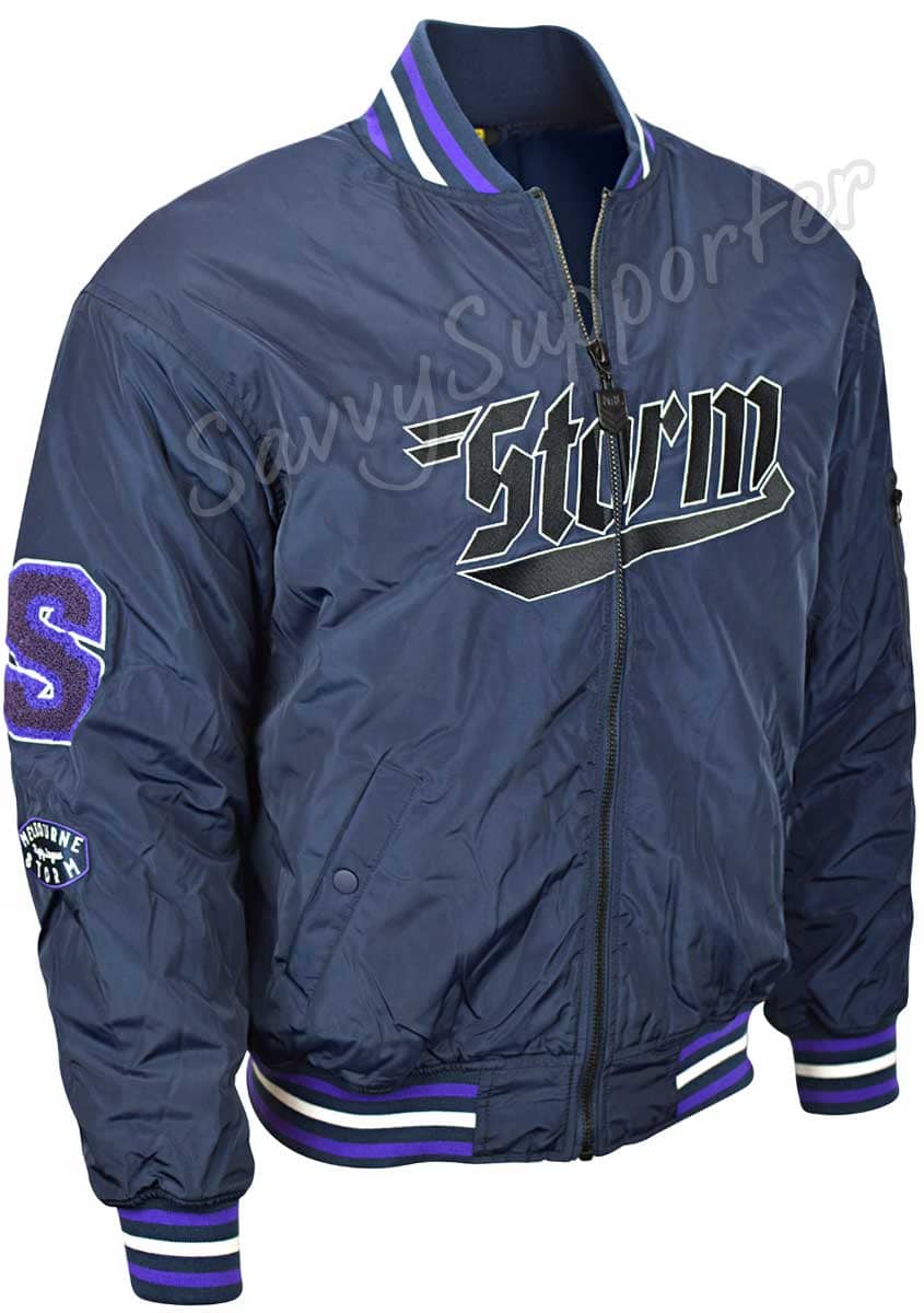 Melbourne Storm NRL Mens Bomber Jacket - Image 2