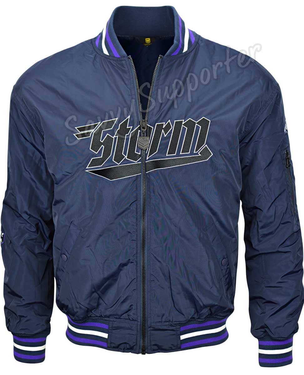 Melbourne Storm NRL Mens Bomber Jacket - Image 7