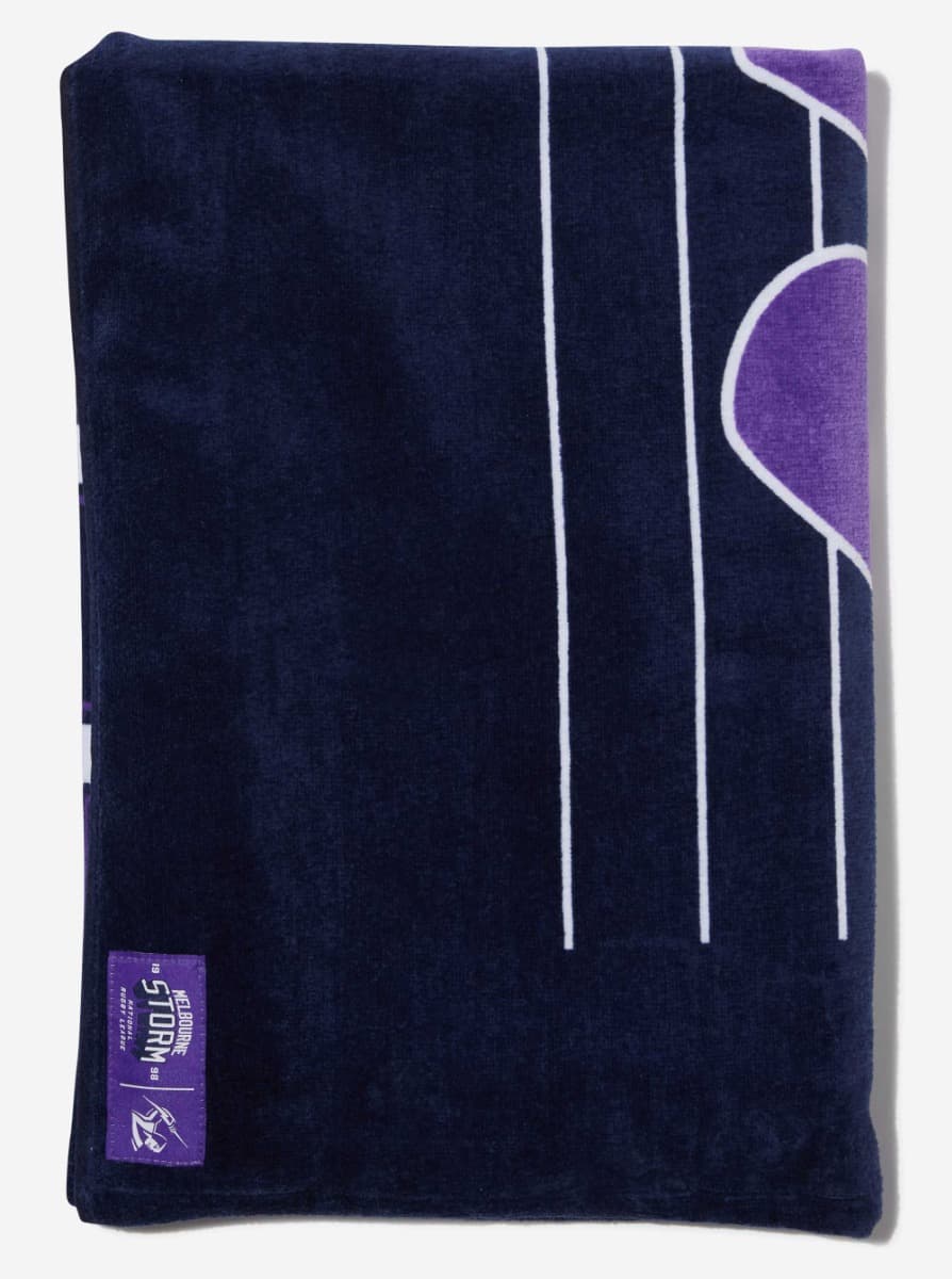 Melbourne Storm NRL Headline Mega Beach Towel 170cm x 90cm - Image 2