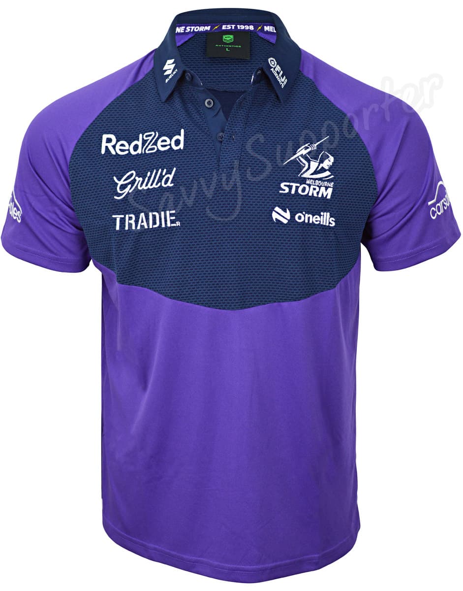 Melbourne Storm 2025 NRL Mens Media Polo Shirt - Image 2