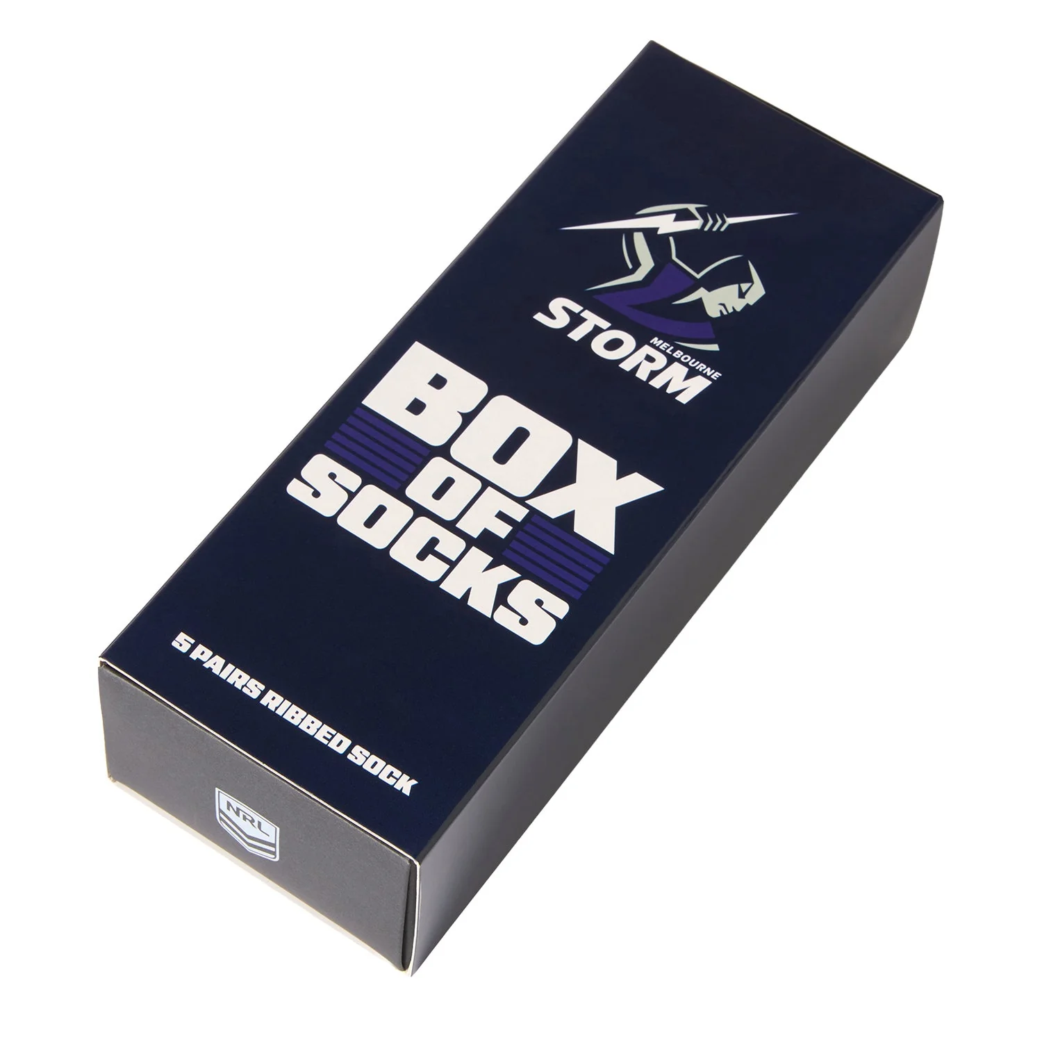 Melbourne Storm 2026 NRL Adults Everyday Box of Socks (5 Pairs) - Image 2