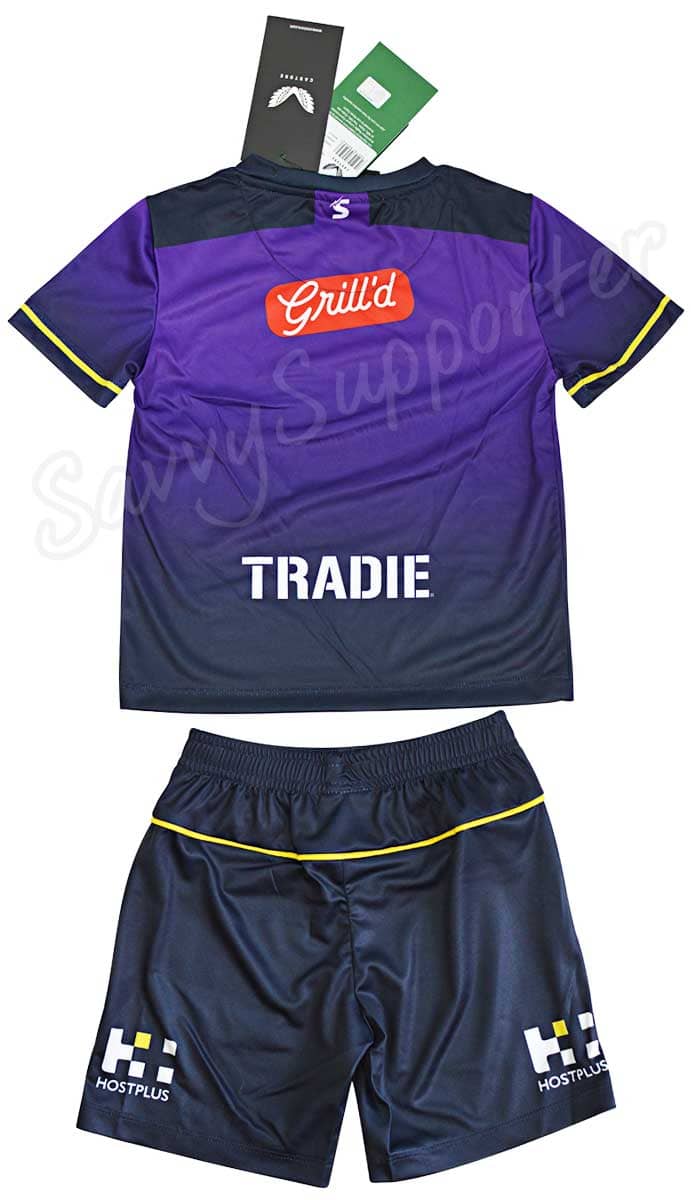 Melbourne Storm NRL Kids Home Jersey + Shorts Combo Size 8 - Image 2