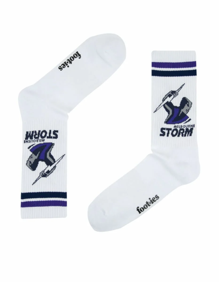 Melbourne Storm NRL Logos Sneaker Socks 2 Pack - Image 2