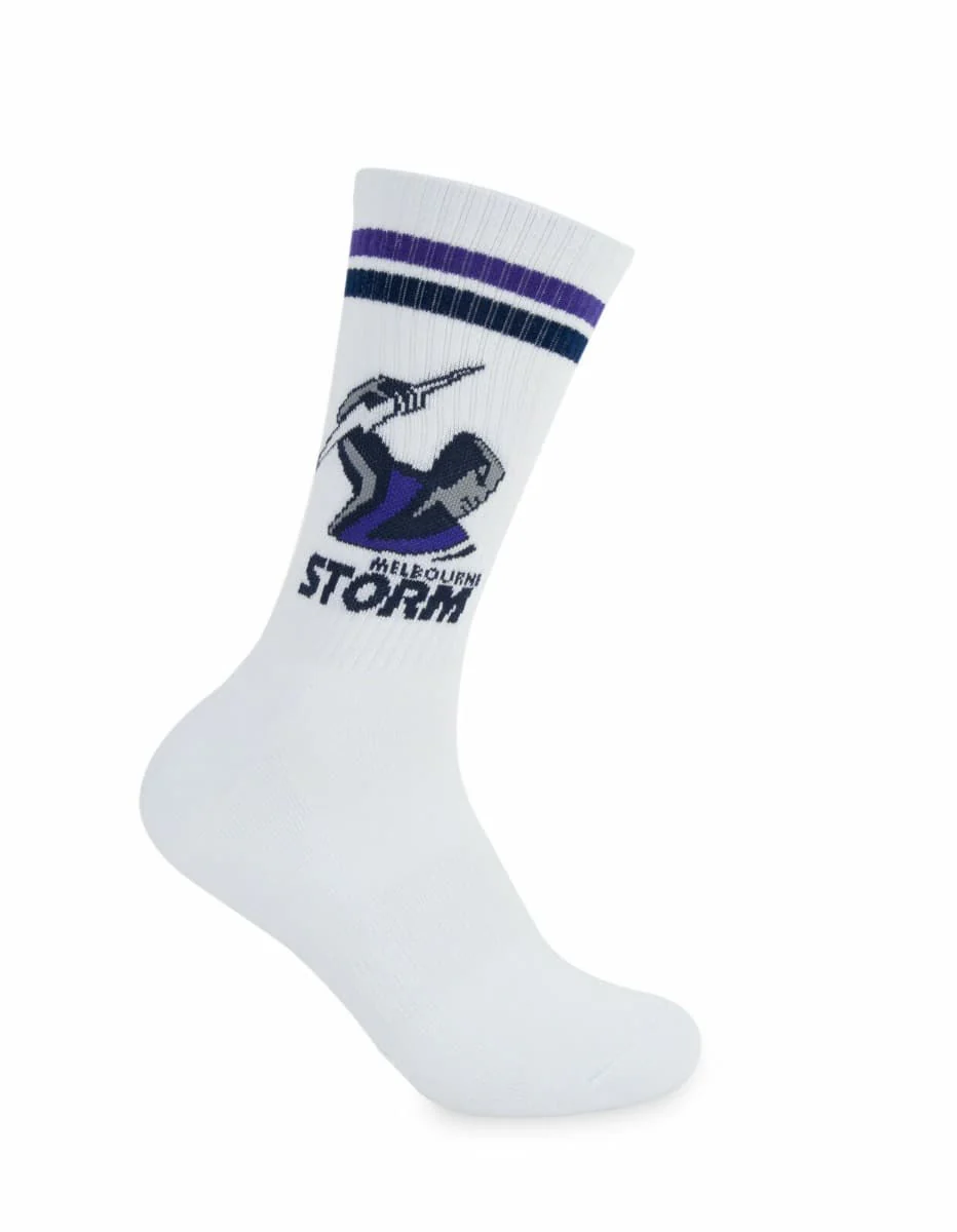 Melbourne Storm NRL Logos Sneaker Socks 2 Pack - Image 3