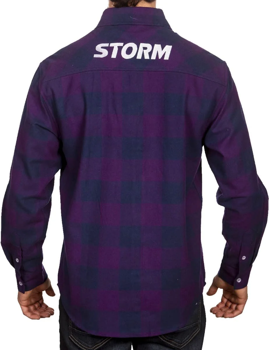 Melbourne Storm NRL Mens "Axeman" Flannel Shirt - Image 2