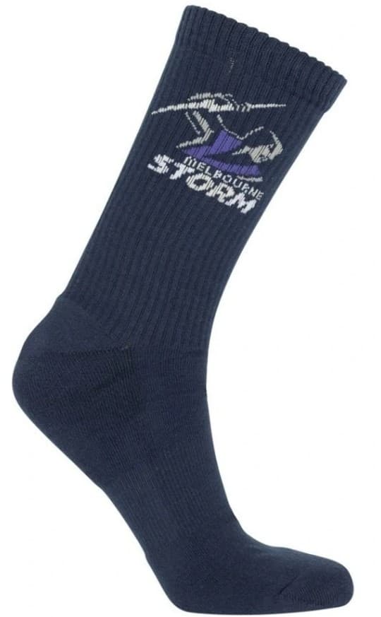 Melbourne Storm NRL Mens Sport Crew Socks Purple 2 Pack - Image 4