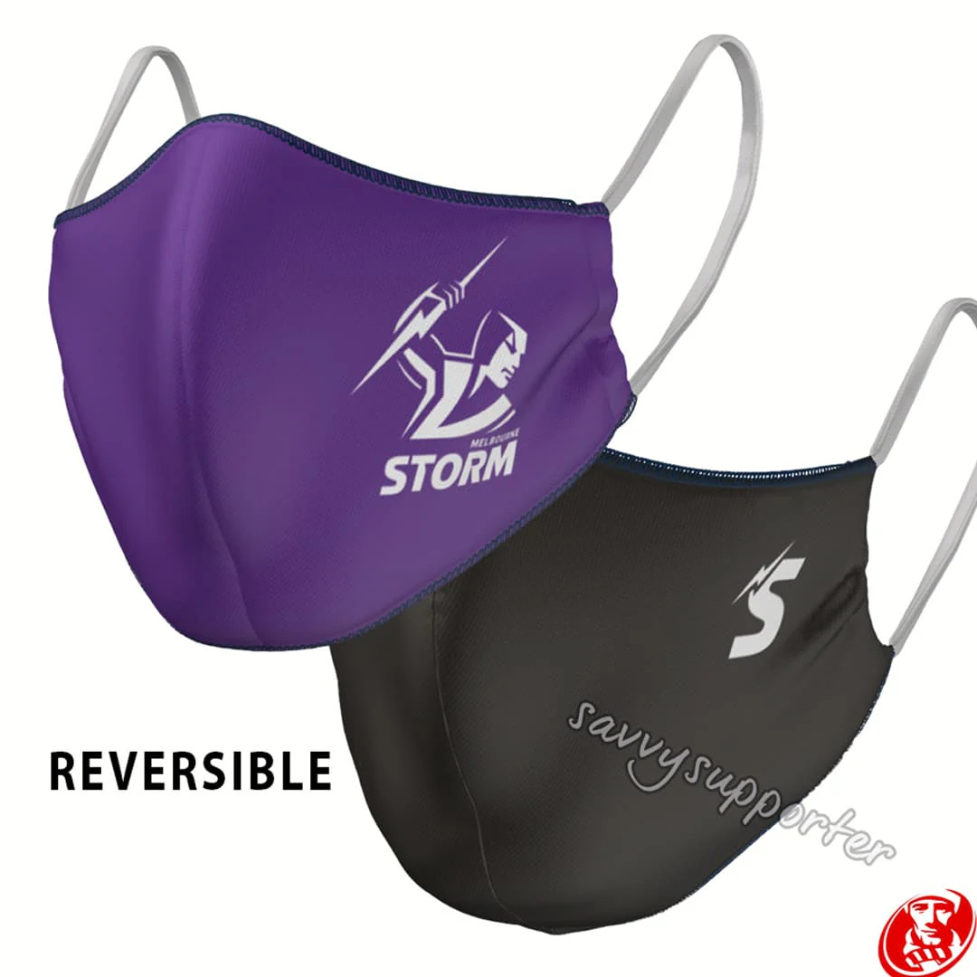Melbourne Storm NRL Reversible Face Mask - Image 5
