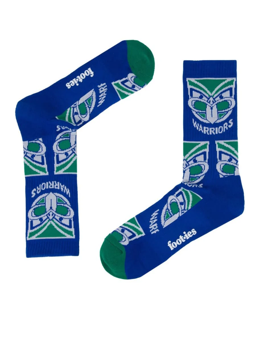New Zealand Warriors NRL Logos Sneaker Socks 2 Pack - Image 5