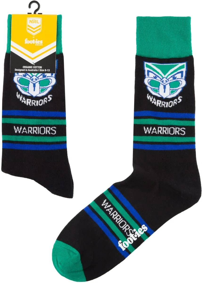 New Zealand Warriors NRL Stripe Organic Cotton Socks