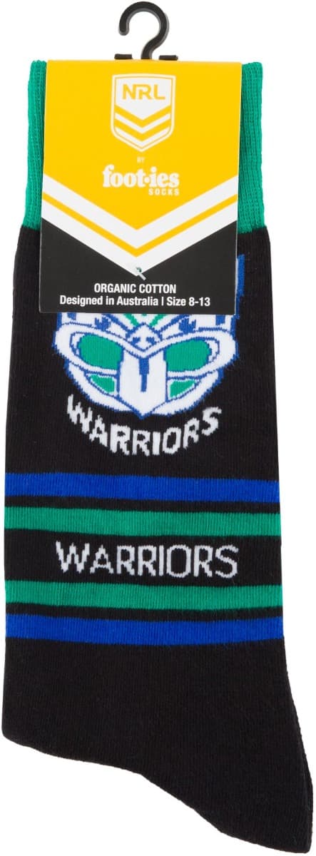 New Zealand Warriors NRL Stripe Organic Cotton Socks - Image 2