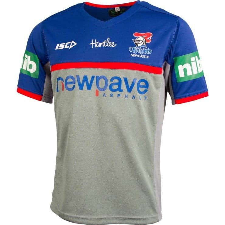 Newcastle Knights Grey Training Shirt - Image 3
