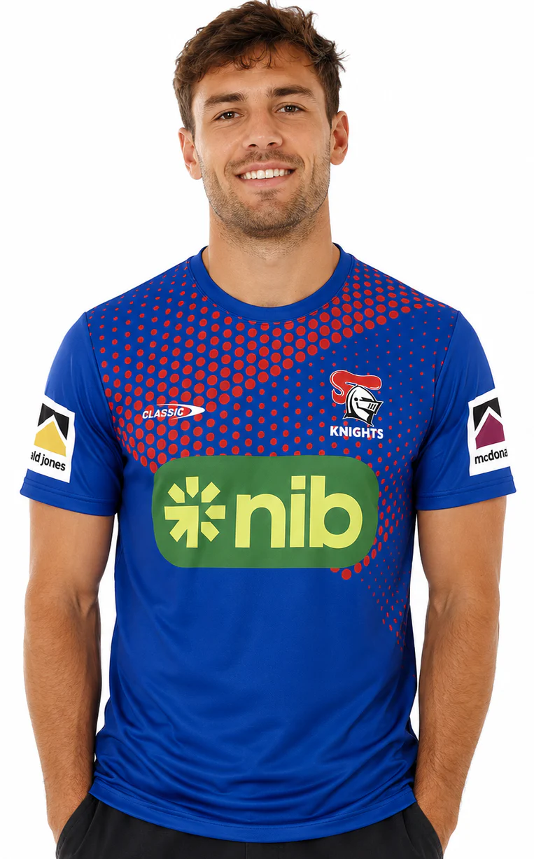 Newcastle Knights NRL Mens Warm Up Tee - Image 2