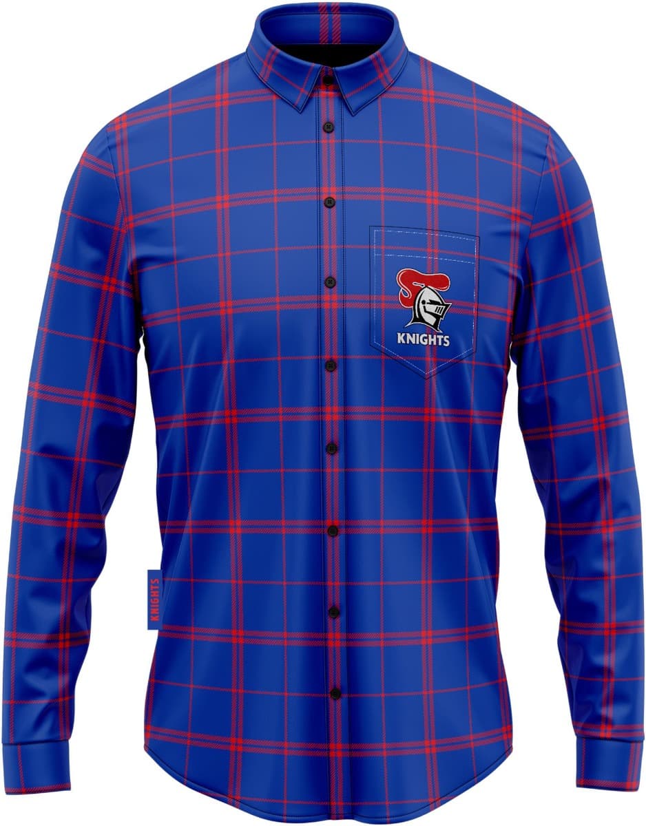 Newcastle Knights NRL Mens Mustang Flannel Shirt - Image 3