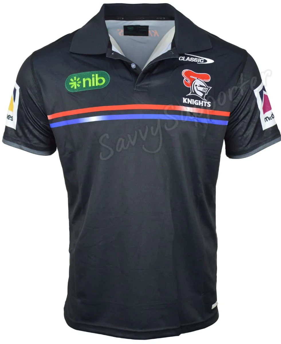 Newcastle Knights 2025 NRL Mens Media Polo Shirt - Image 2