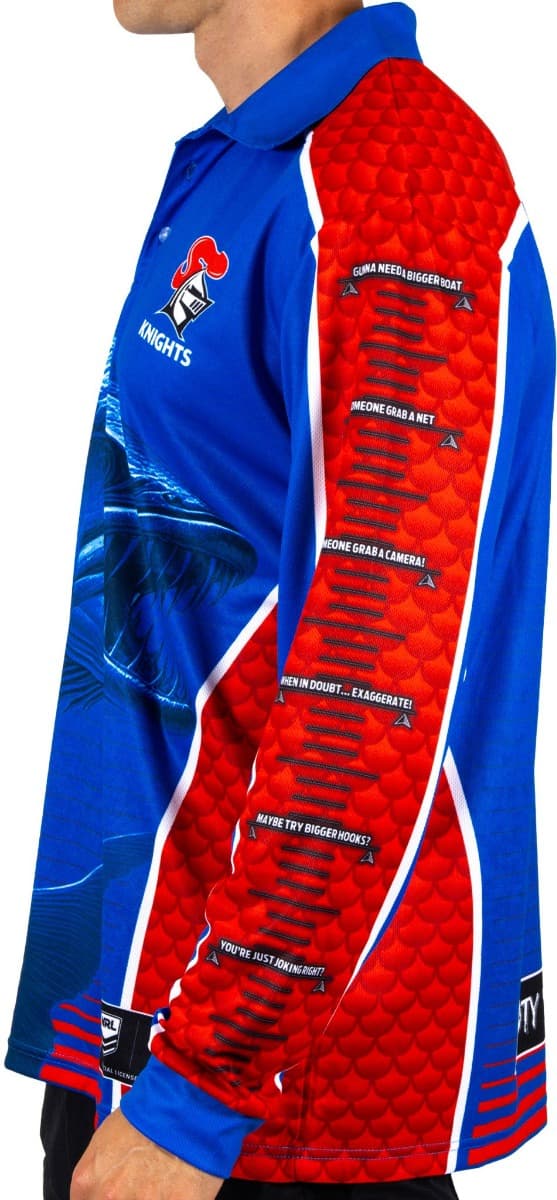 Newcastle Knights NRL Mens Barracuda Fishing Shirt - Image 2