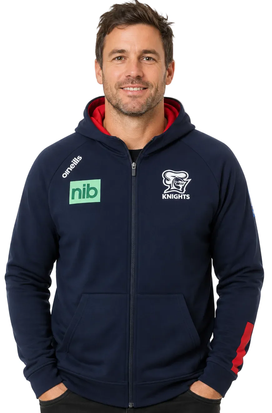 Newcastle Knights NRL Mens Full Zip Hoodie - Image 2
