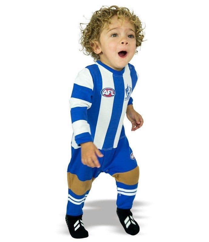 North Melbourne Kangaroos AFL Infant Toddler Onesie Footysuit - Image 10