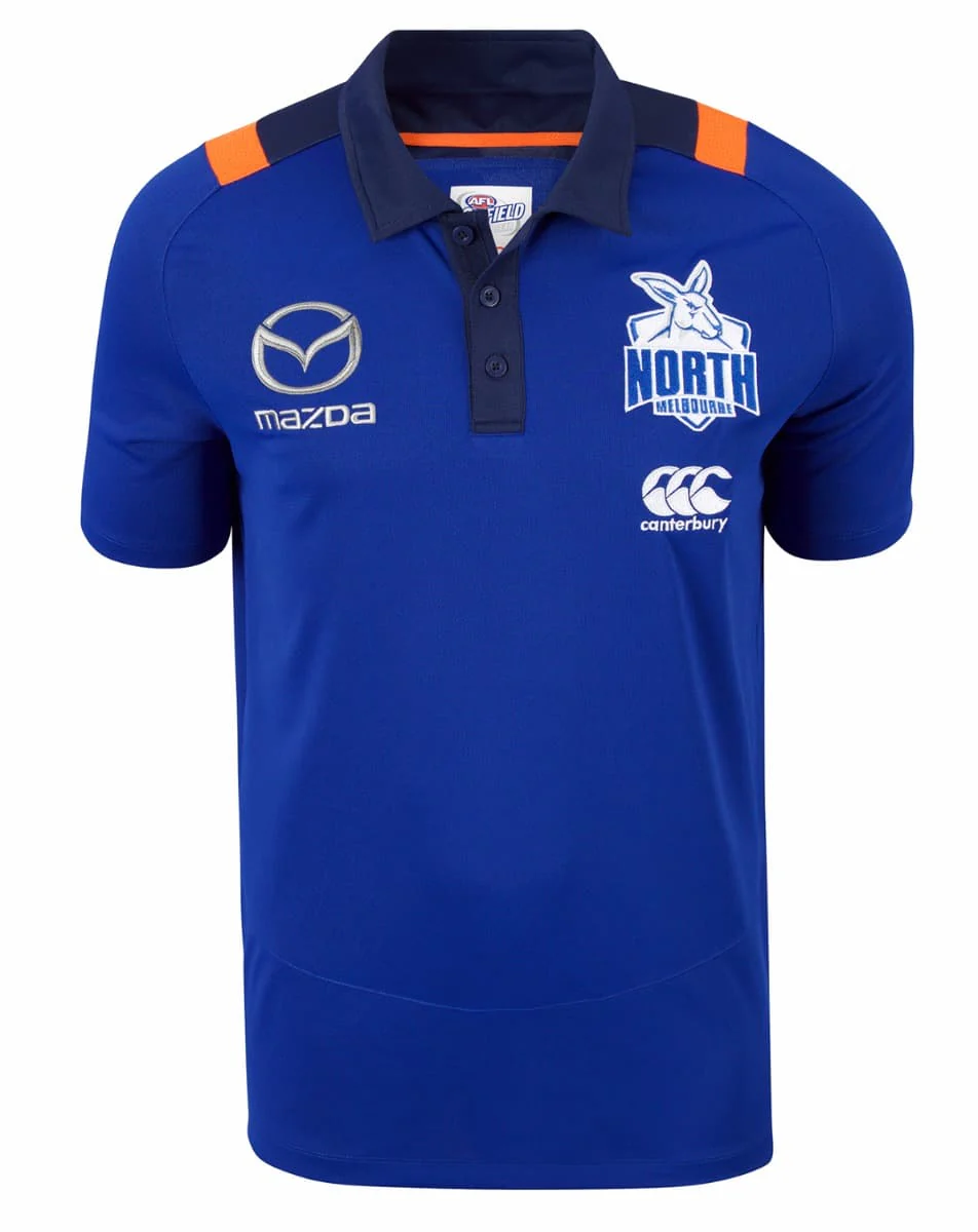 North Melbourne Kangaroos AFL Mens Media Polo Shirt - Image 6