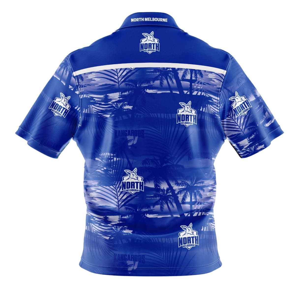 North Melbourne Kangaroos Mens AFL Hawaiian Shirt - Image 2