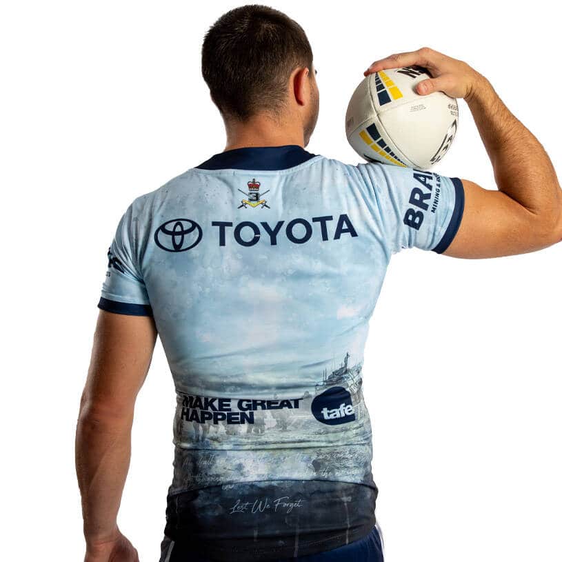 North Queensland Cowboys 2025 NRL Kids Defence / Anzac Jersey - Image 3