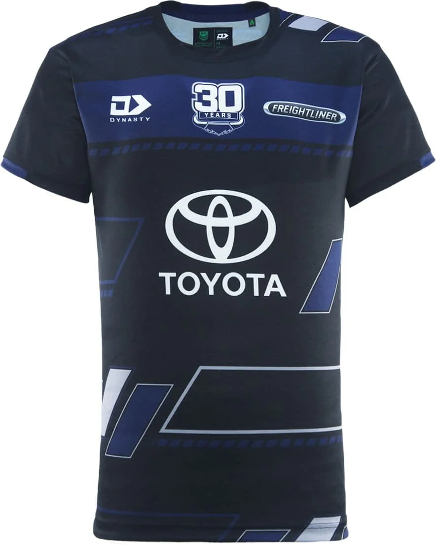North Queensland Cowboys 2025 NRL Mens Black Training Shirt