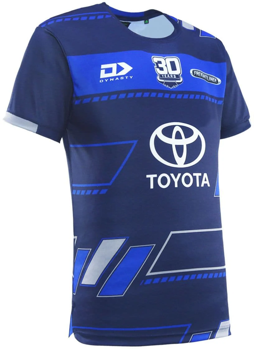 North Queensland Cowboys 2025 NRL Mens Navy Training Shirt - Image 4