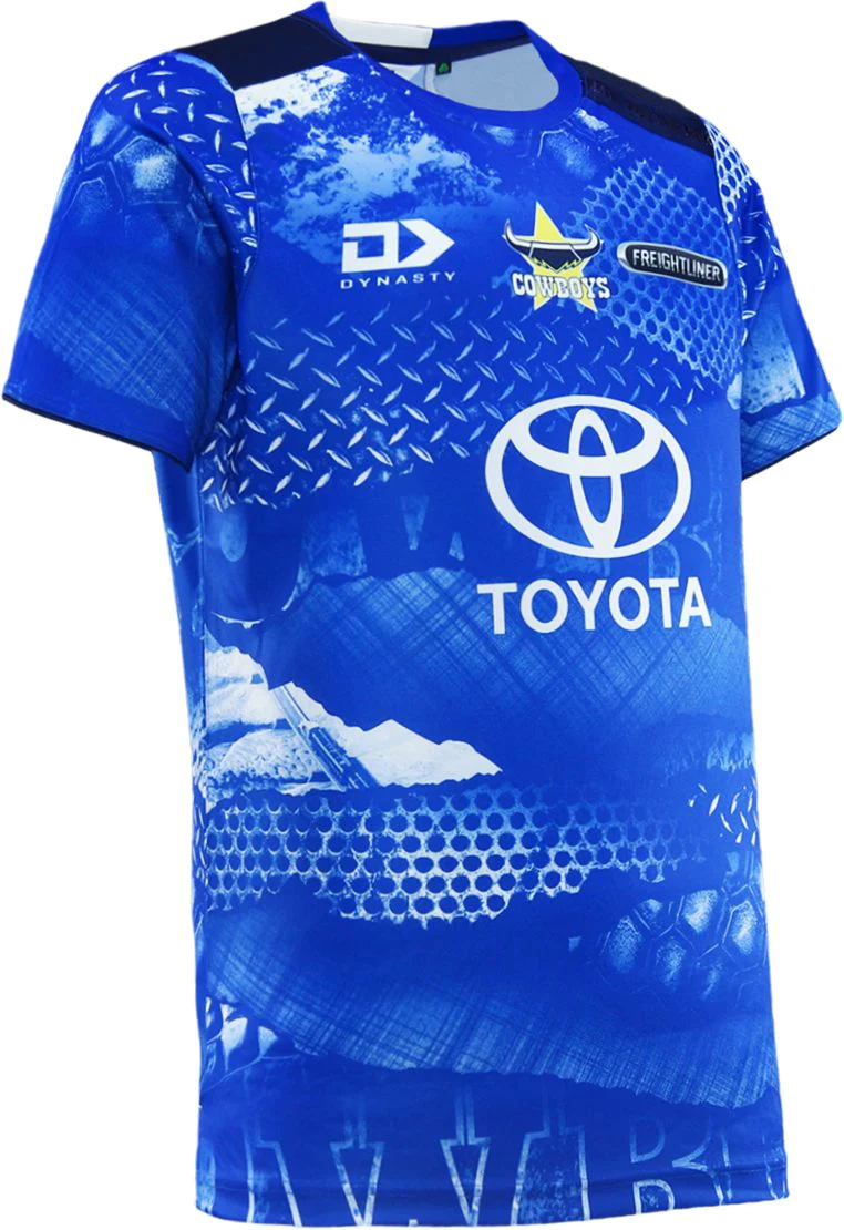 North Queensland Cowboys 2026 NRL Mens Blue Training Shirt - Image 2