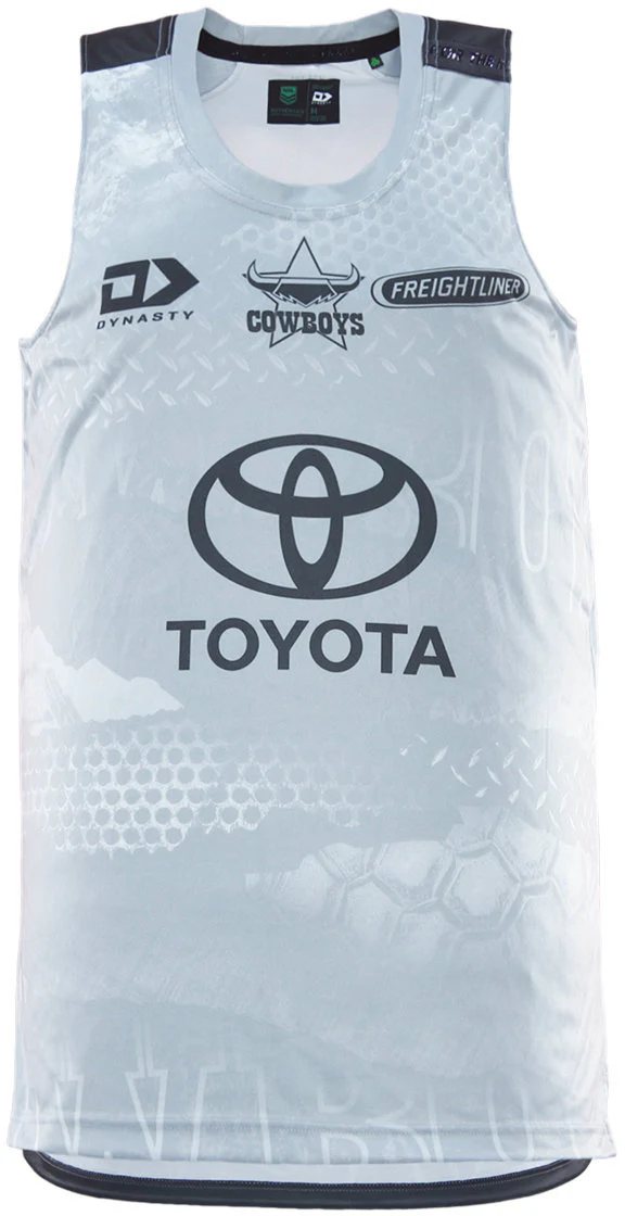 North Queensland Cowboys 2026 NRL Mens Grey Training Singlet