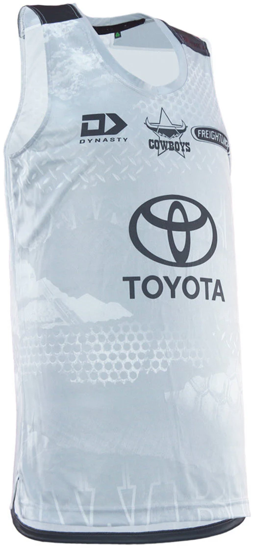 North Queensland Cowboys 2026 NRL Mens Grey Training Singlet - Image 2