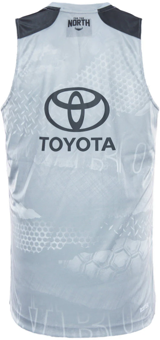 North Queensland Cowboys 2026 NRL Mens Grey Training Singlet - Image 4