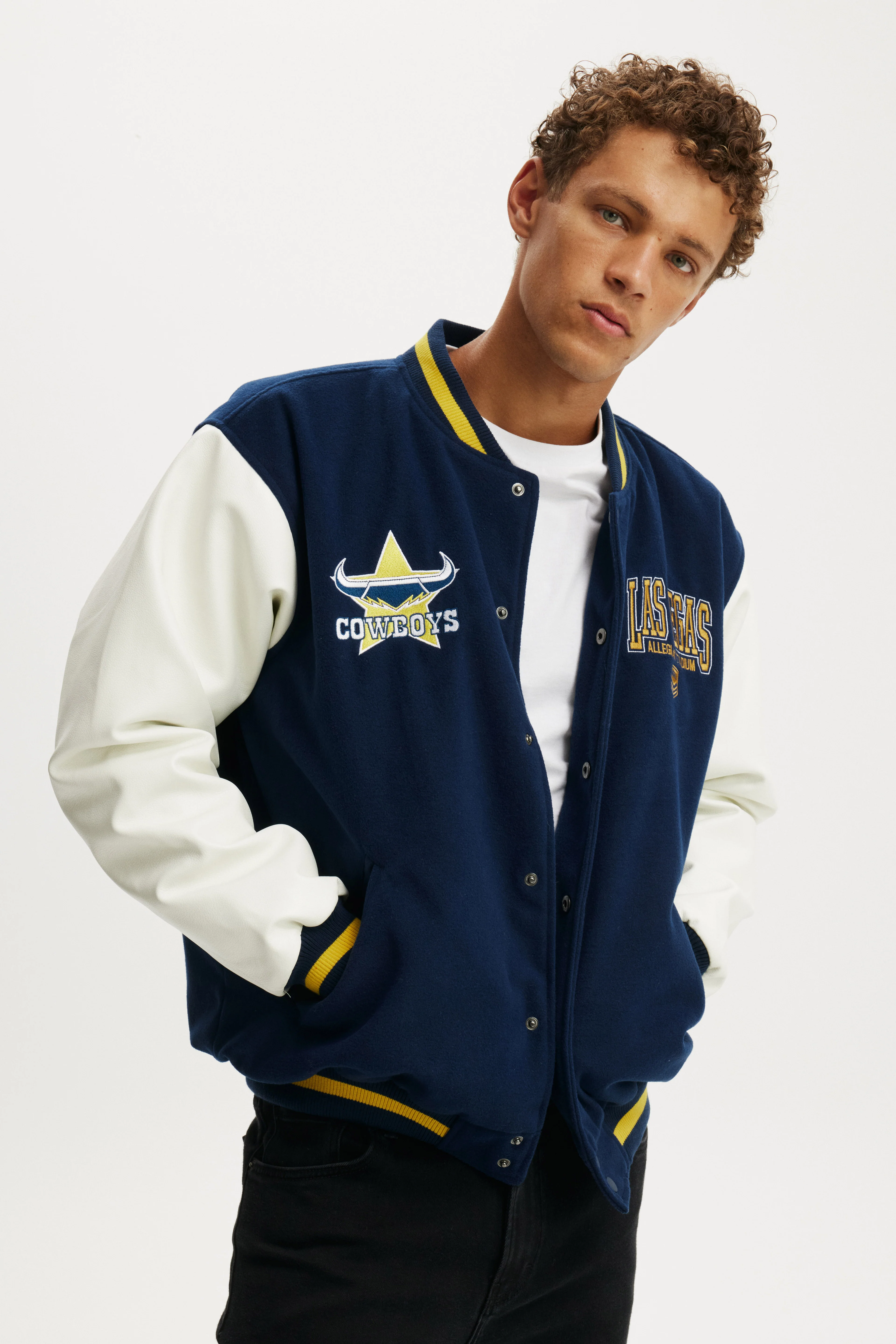 North Queensland Cowboys 2026 NRL Mens Las Vegas Varsity Jacket - Image 3