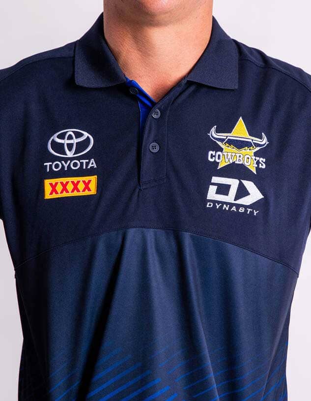 North Queensland Cowboys NRL Mens Alternate Media Polo Shirt - Image 2