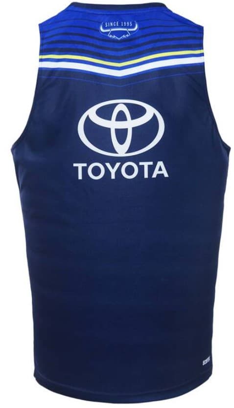 North Queensland Cowboys NRL Mens Navy Training Singlet - Image 2